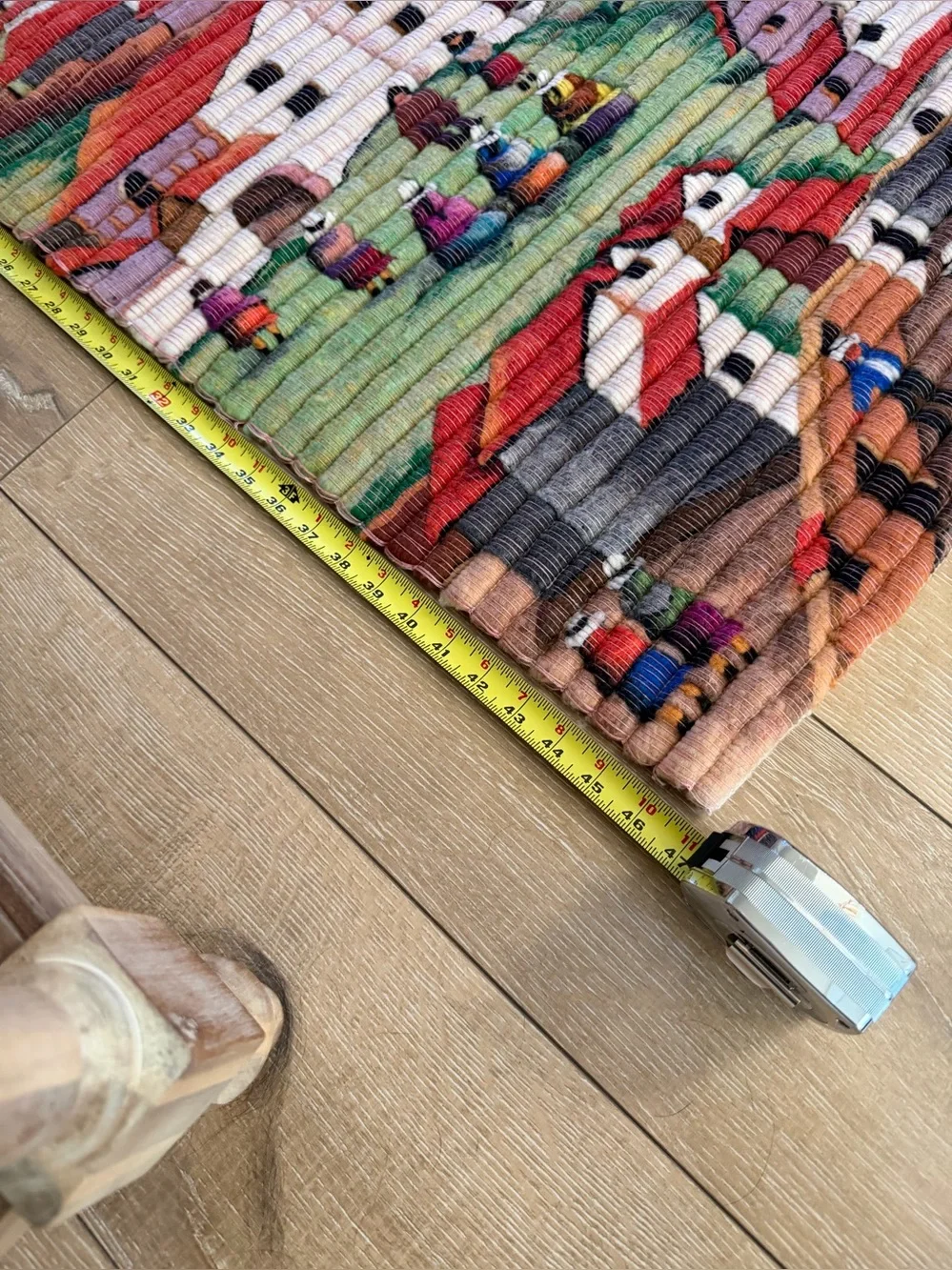 VTG V Yuri Handwoven Wool Tapestry Peruvian Village Mountain Wall Hanging